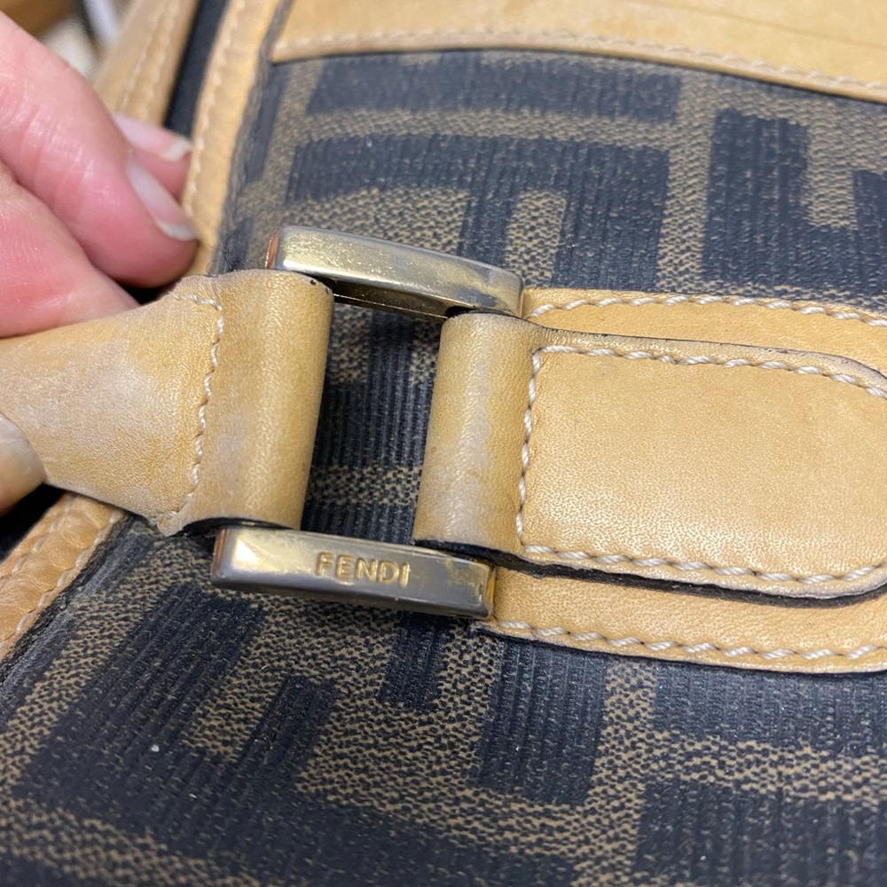 Fendi Zucca Print Coated Canvas With Leather Trim… - image 7